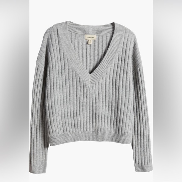 Open Edit Grey Sweater - Grey - Size S - Picture 2 of 5